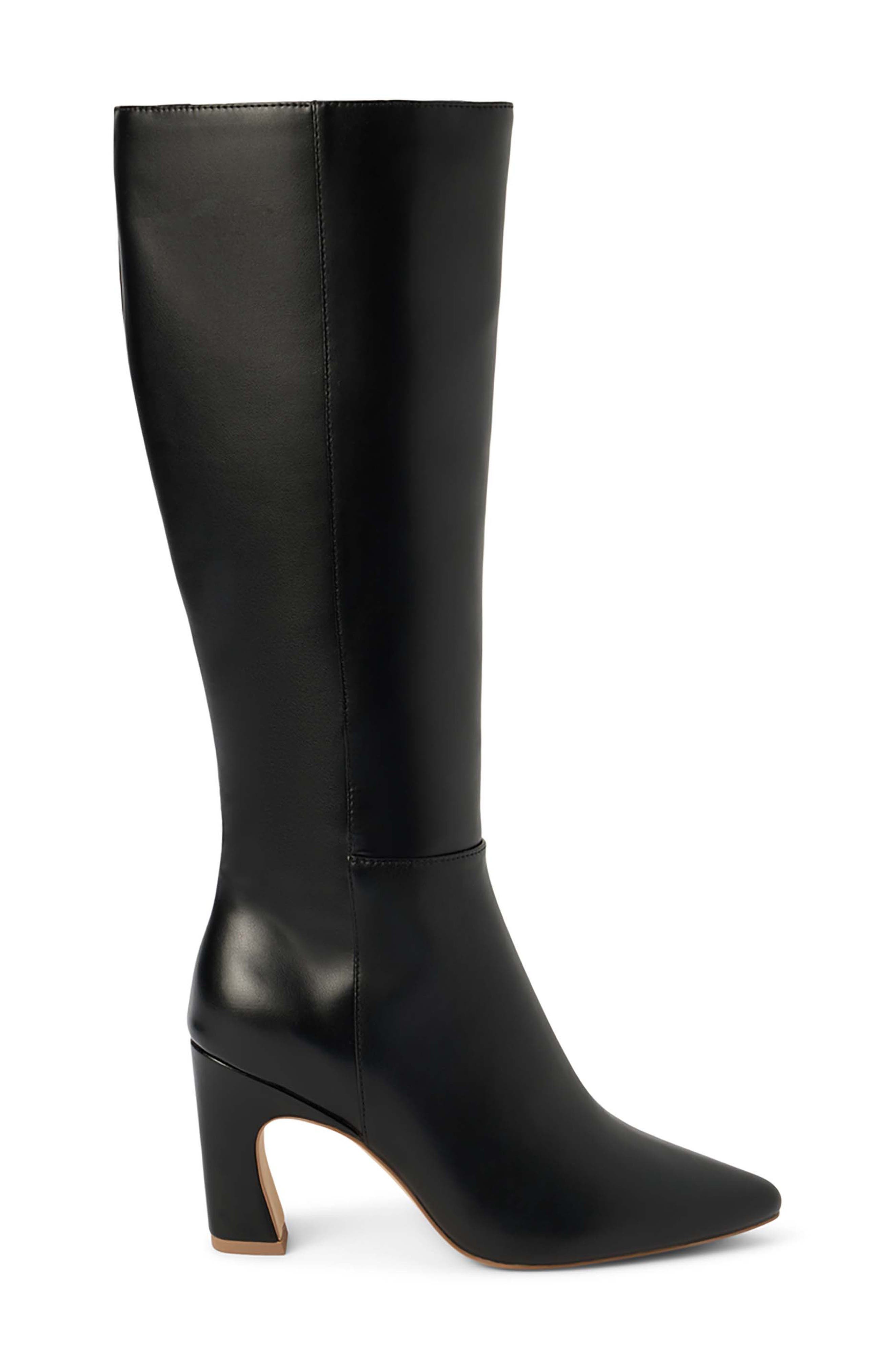 Coconuts by Matisse Willow Pointed Toe Knee High Boot, Alternate, color, Black Synthetic