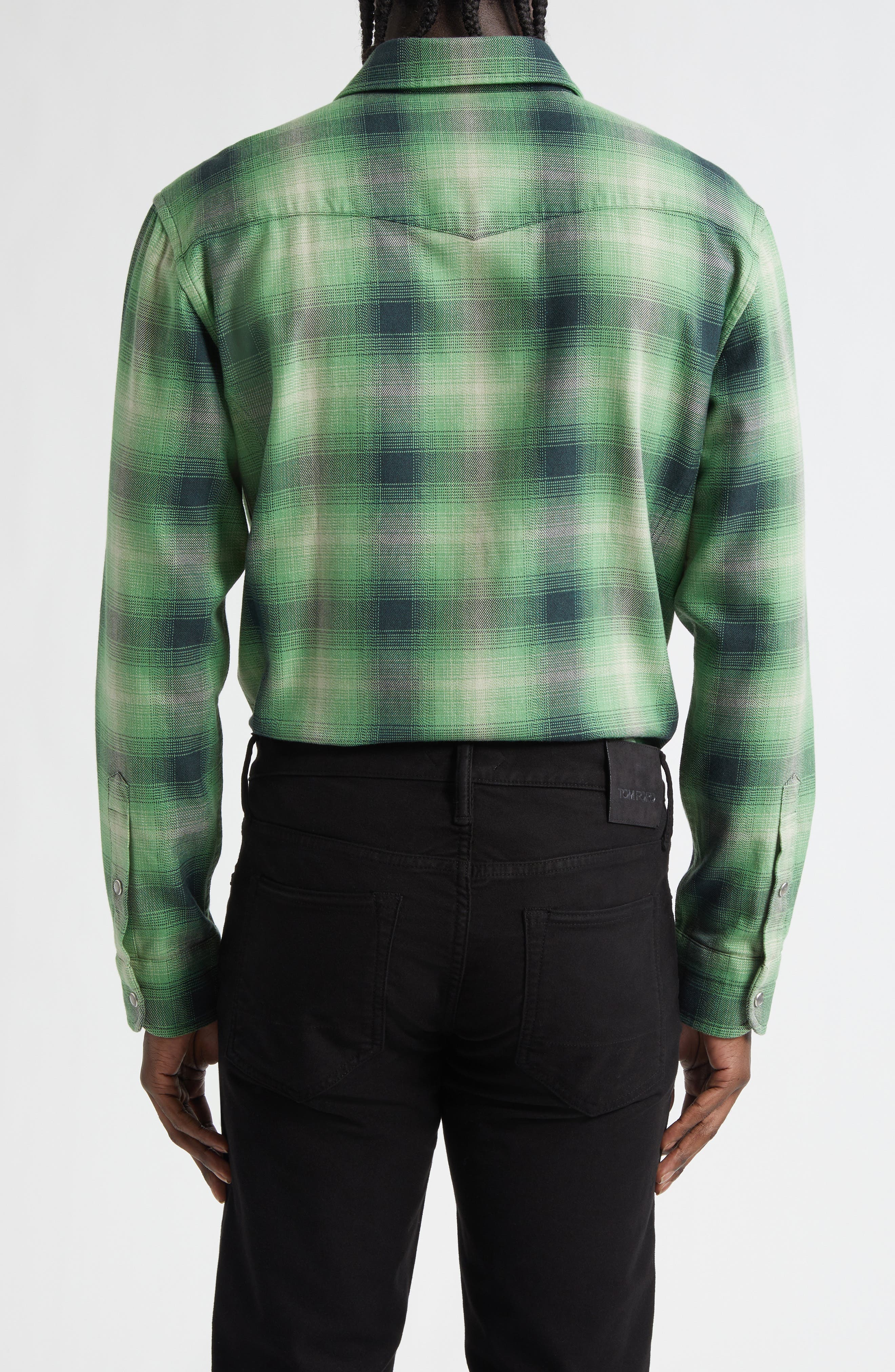 Slim Fit Grand Degrade Check Western Shirt - image 2