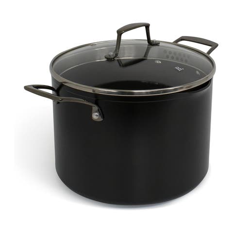 8.5QT Stock Pot with Double Strainer Lid
