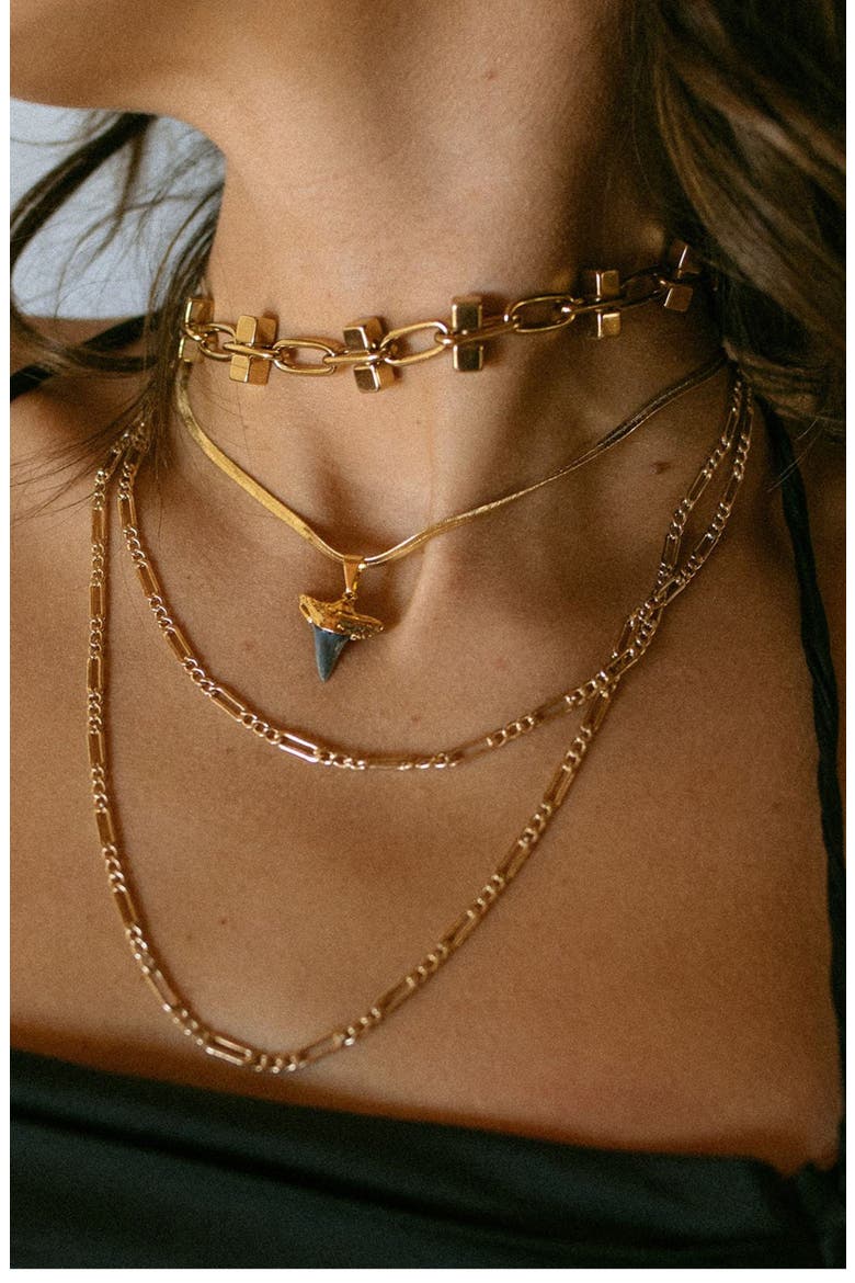 Arcadia Choker Necklace, Alternate, color, GOLD
