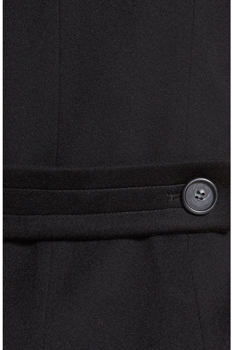 Wool Peacoat (Nordstrom Exclusive), Alternate, color, BLACK