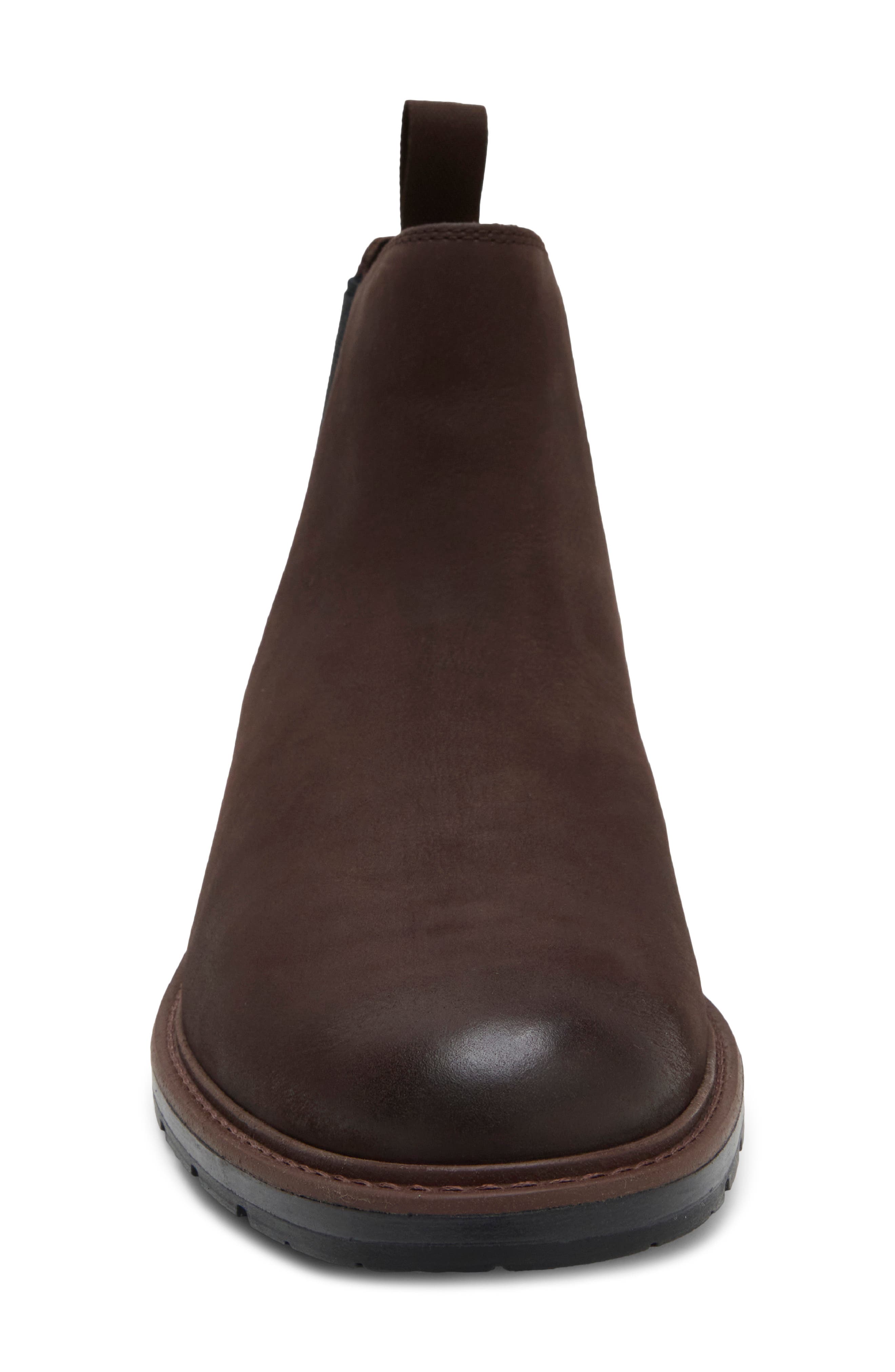 Chamberlin Grand Water Resistant Chelsea Boot, Alternate, color, DARK CHOCOLATE NUBUCK