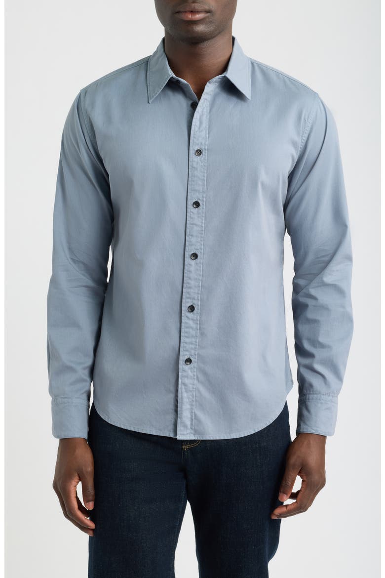 Tomlin Overdyed Shirt, Main, color, WASHED DARK BLUE