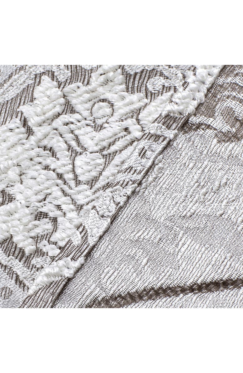 DAINTY HOME Monaco Set of 2 Medallion Jacquard Blackout Curtain Panels, Alternate, color, Silver