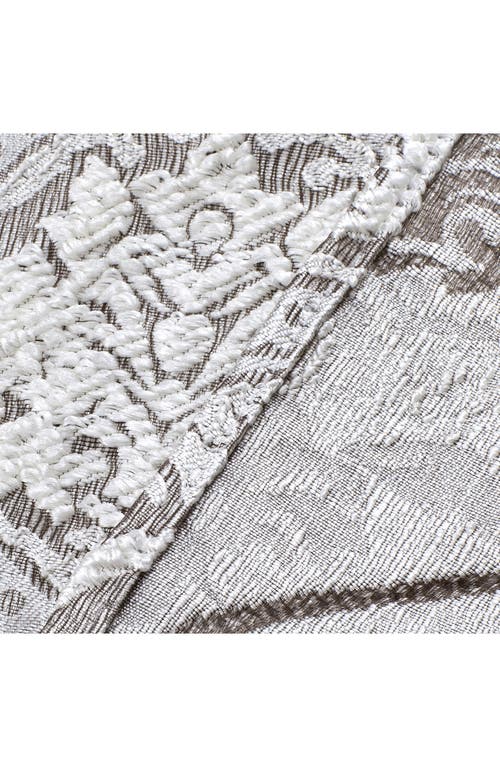 Dainty Home Monaco Set Of 2 Medallion Jacquard Blackout Curtain Panels In Gray