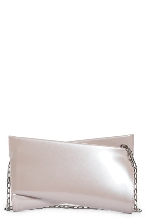 Small Loubitwist Metallic Patent Leather Clutch