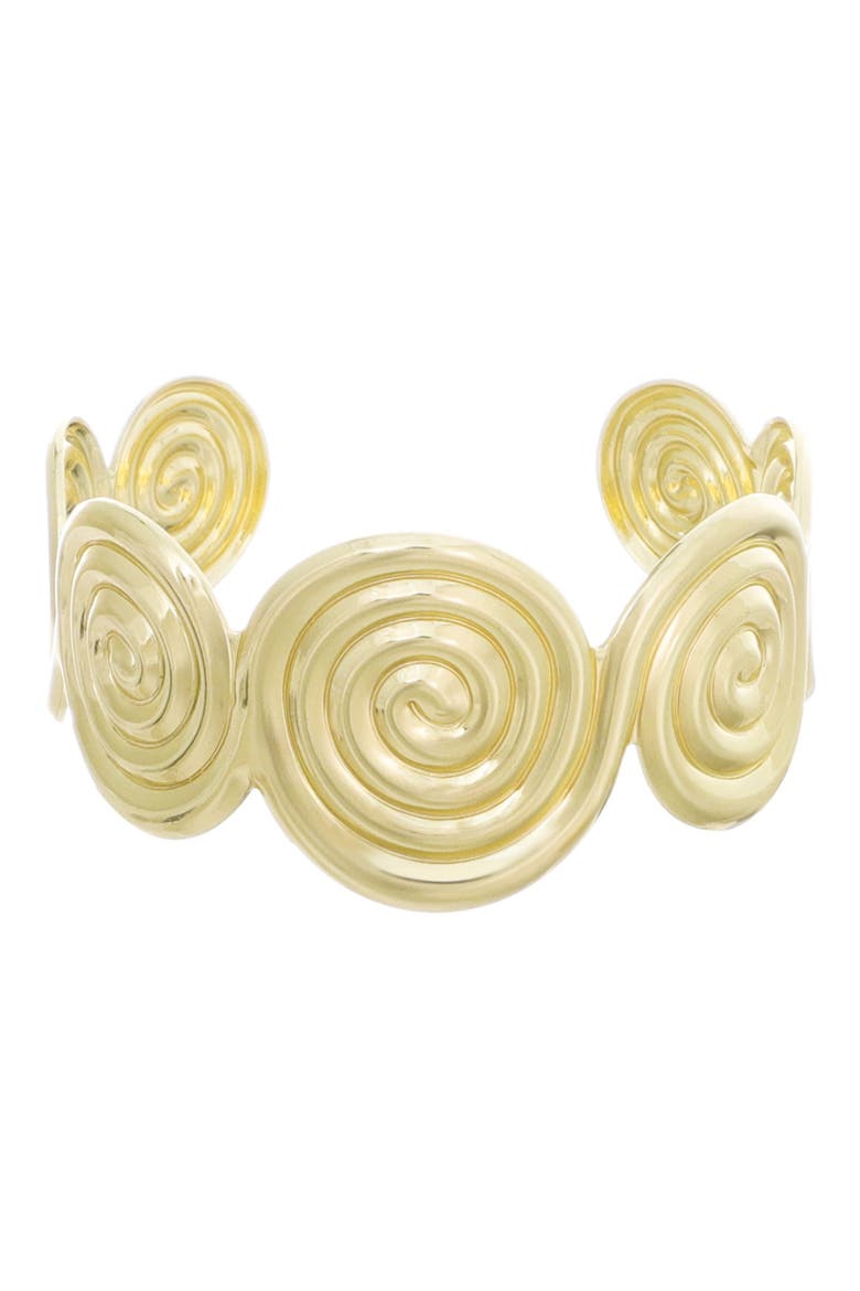 Swirl Cuff Bracelet, Main, color, GOLD