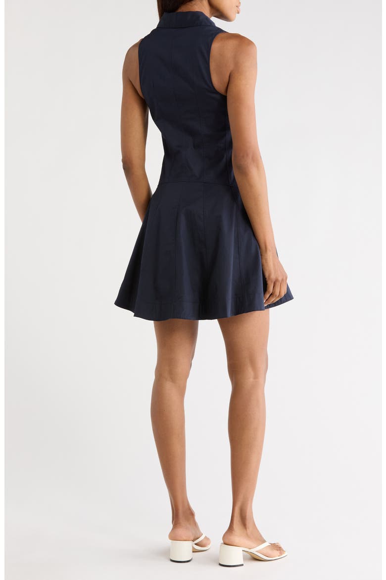 Poppy Sleeveless Stretch Twill Shirtdress, Alternate, color, NAVY