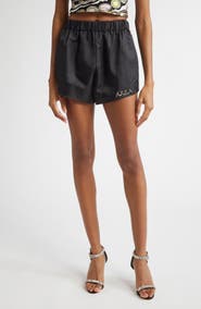 Area Crystal Trim Track Shorts