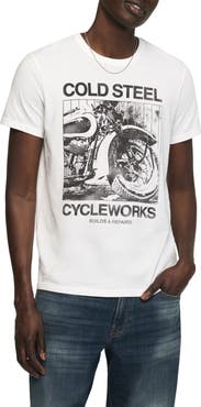 Lucky Brand Cold Steel Cycleworks Graphic Tee
