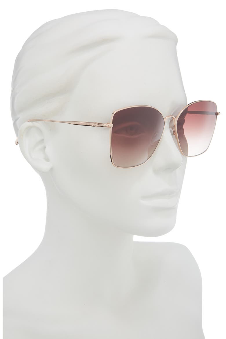 Roseau Gradient Square Sunglasses, Alternate, color, ROSE GOLD