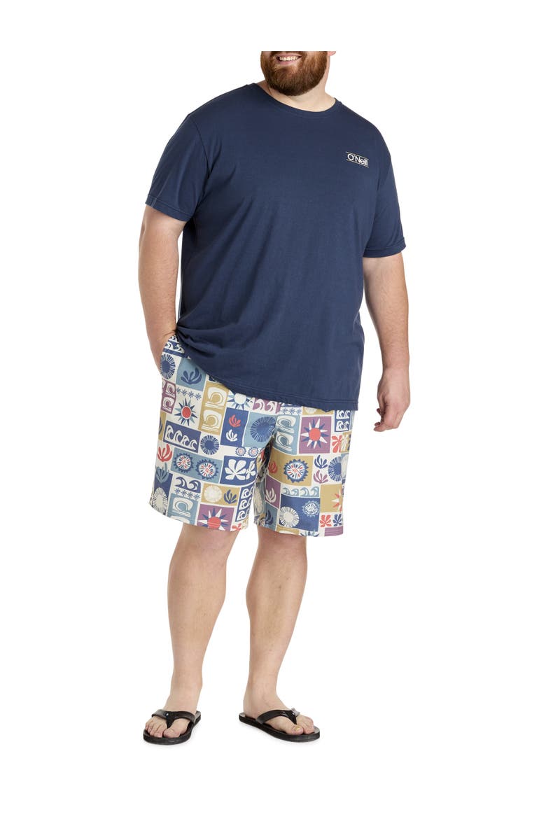 Big & Tall Parallel Lines Graphic Tee, Alternate, color, NAVY