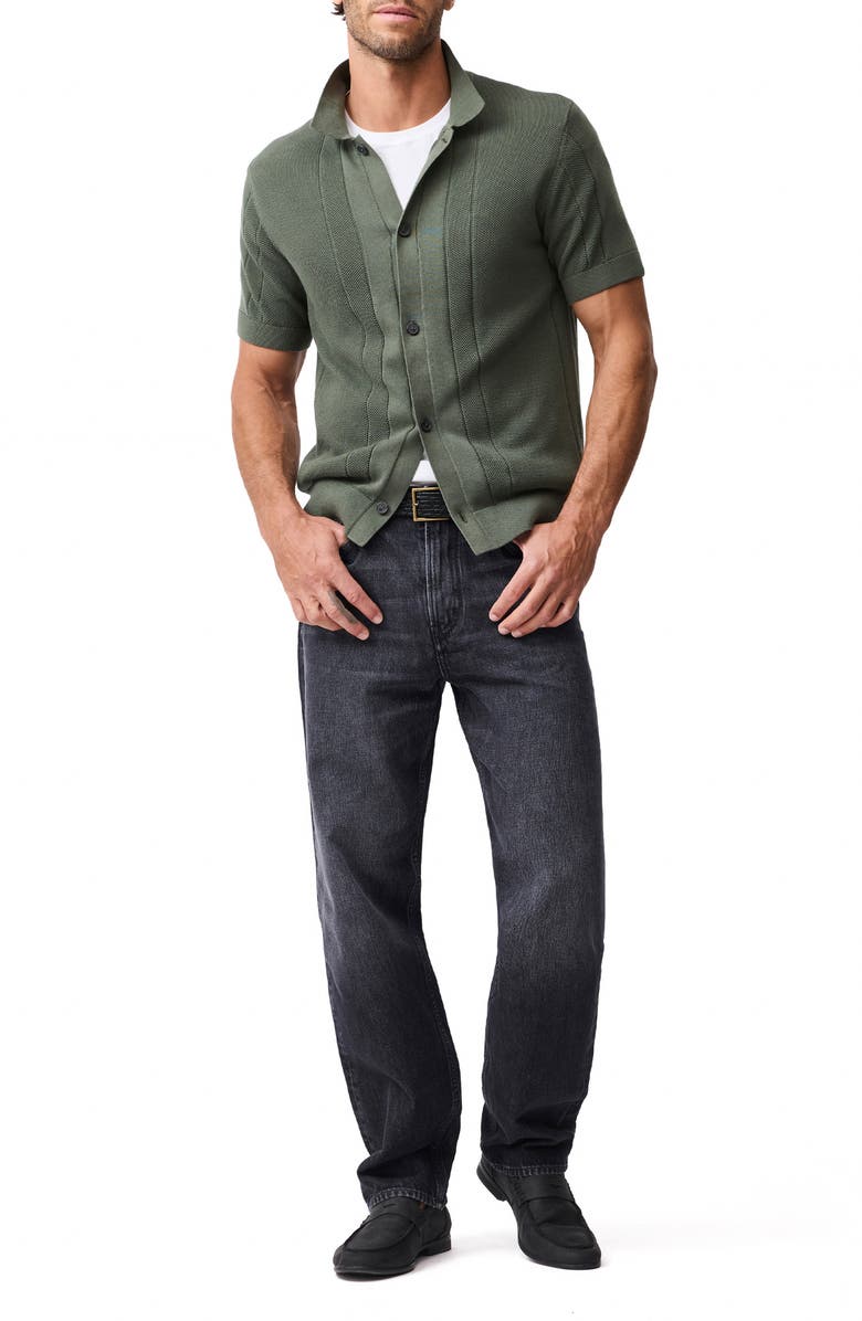 Rodd & Gunn Cobb River Short Sleeve Knit Button-Up Shirt, Alternate, color, Forest