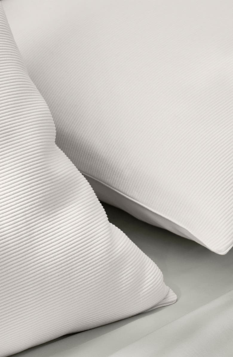 Boll & Branch Organic Cotton Ottoman Rib Duvet Cover & Shams Set, Alternate, color, White