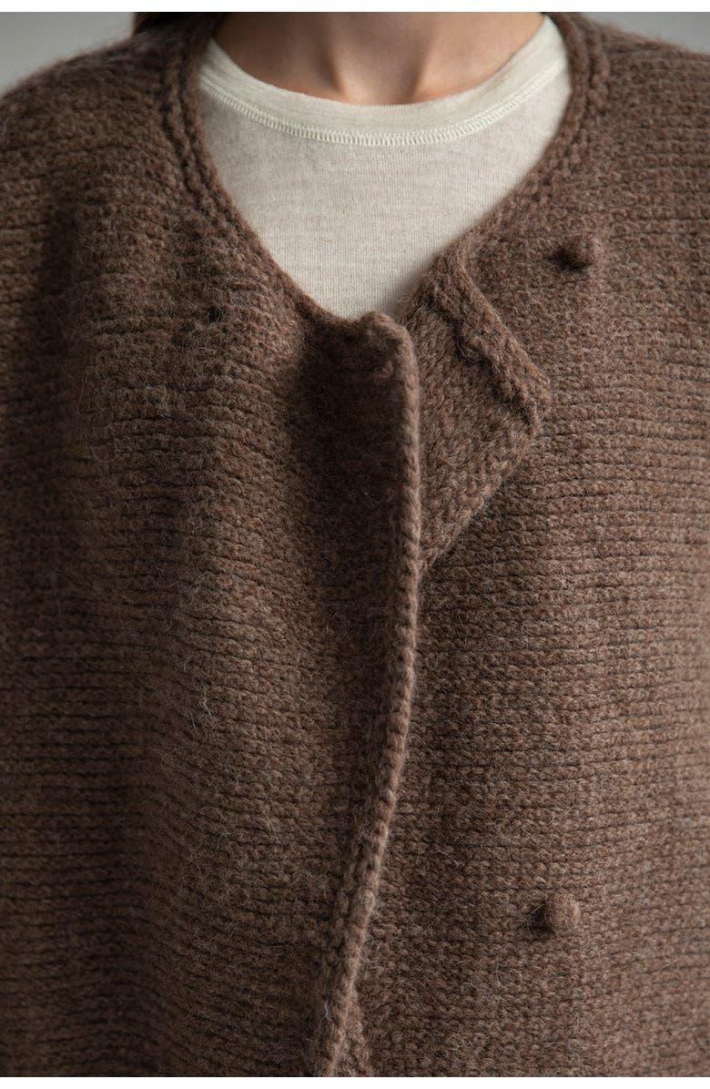 SSKEIN Momo Handknit Cardigan, Alternate, color, Charcoal