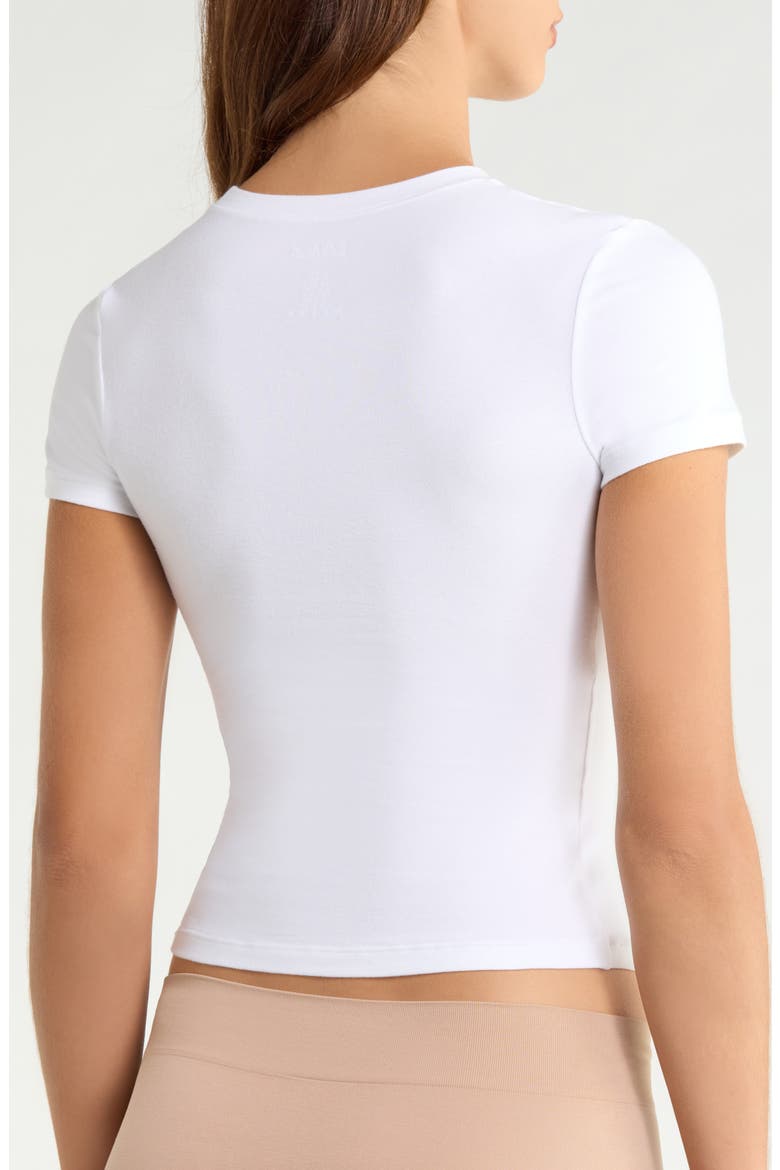 Sculpting Stretch Cotton Jersey T-Shirt, Alternate, color, WHITE