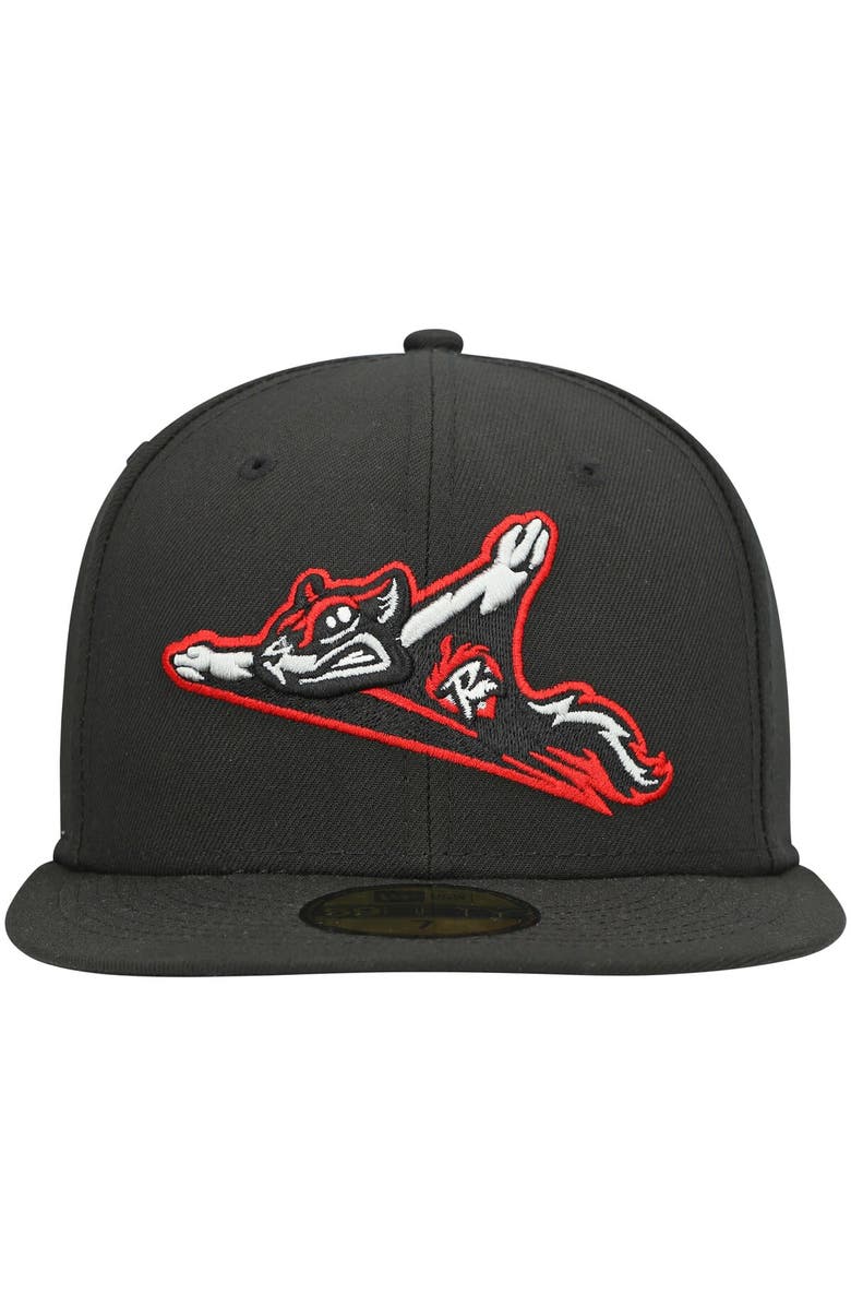 New Era Men's New Era Black Richmond Flying Squirrels Authentic Collection Team Home 59FIFTY Fitted Hat, Alternate, color, Black