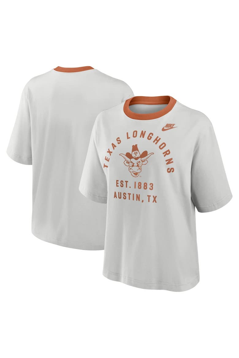 Women's Nike Gray Texas Longhorns Legacy Arch Script Boxy T-Shirt, Alternate, color, Gray