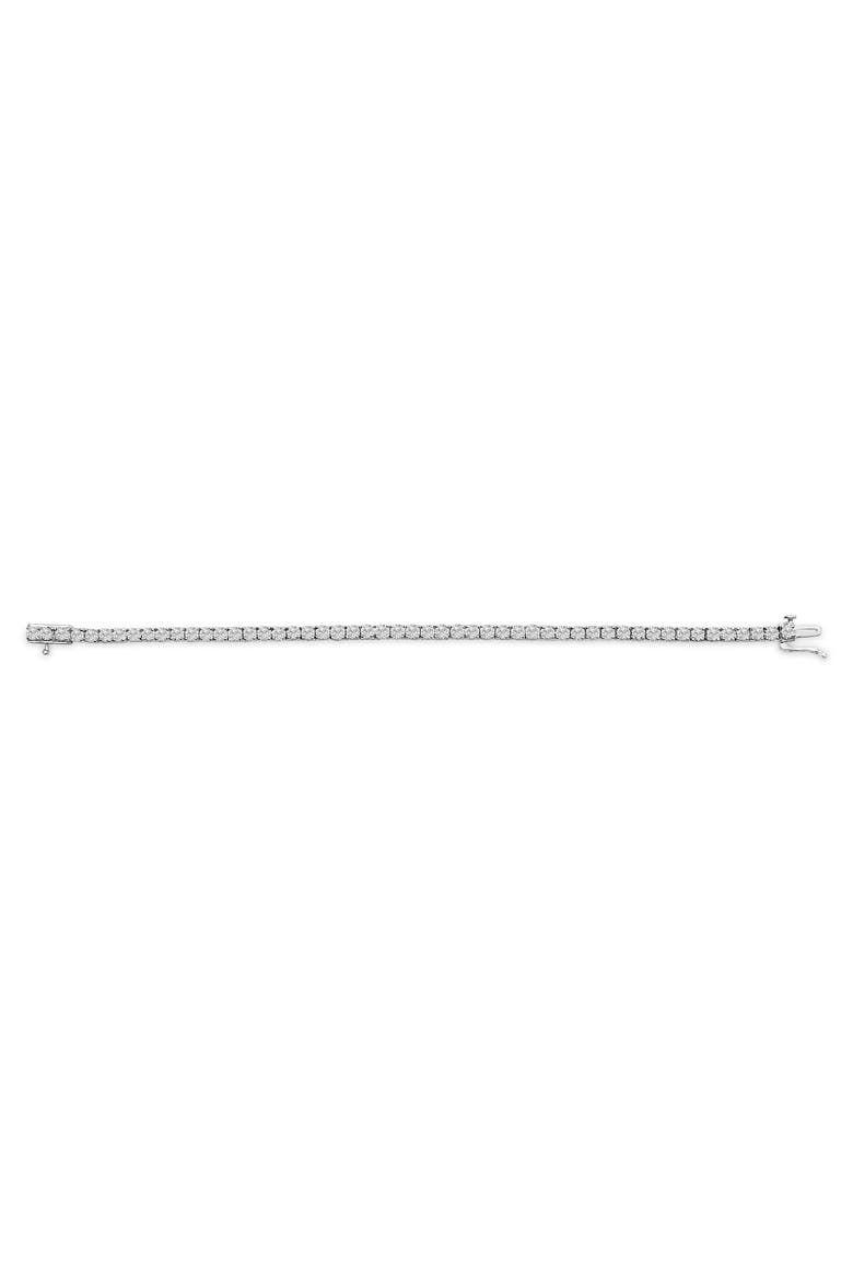 14K White Gold 7.0 cttw 4-Prong Set Lab Grown Diamond 7" Tennis Bracelet, Alternate, color, White