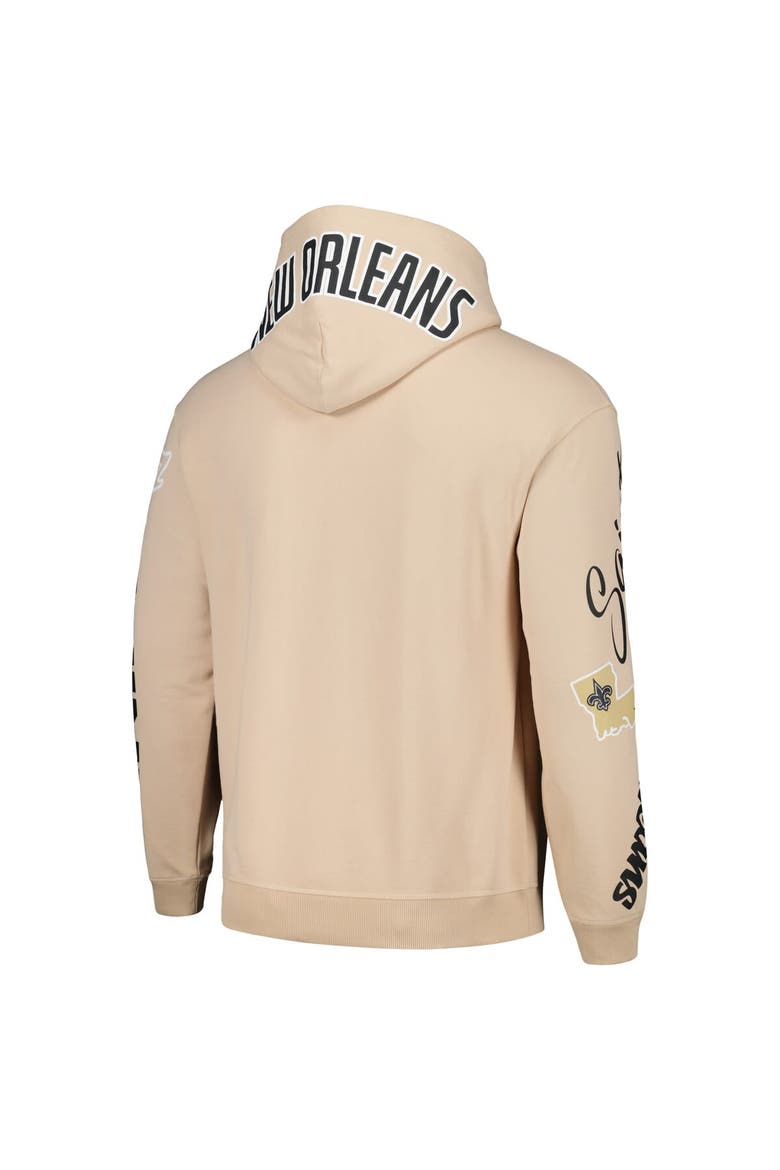 Unisex The Wild Collective  Cream New Orleans Saints Heavy Block Pullover Hoodie, Alternate, color, Natural