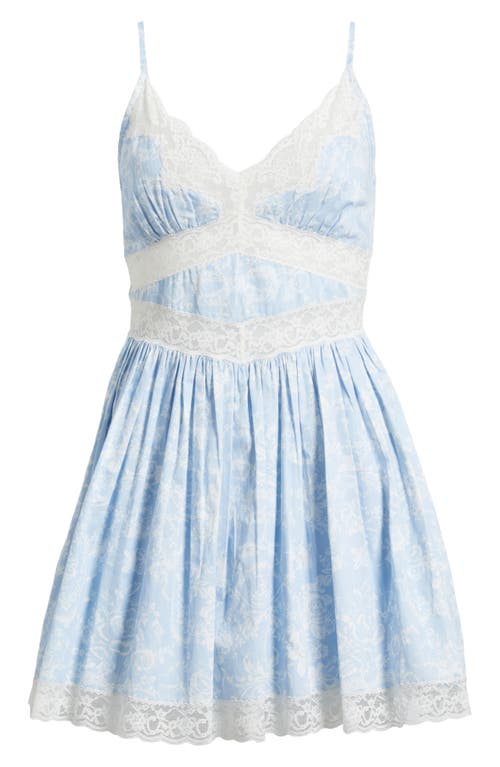 Loveshackfancy Ressie Lace Inset Cotton Mini Sundress
