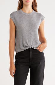 rag & bone Dennis Twist Front Wool Sleeveless Sweater