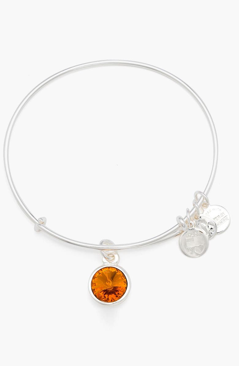 Alex and Ani Birthstone Expandable Wire Bangle, Main, color,