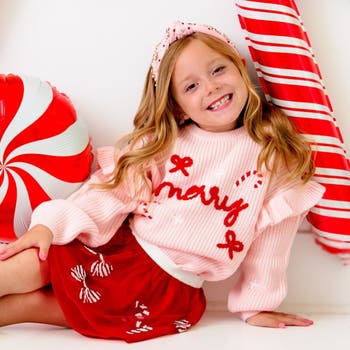 Merry Bows Christmas Knit Sweater