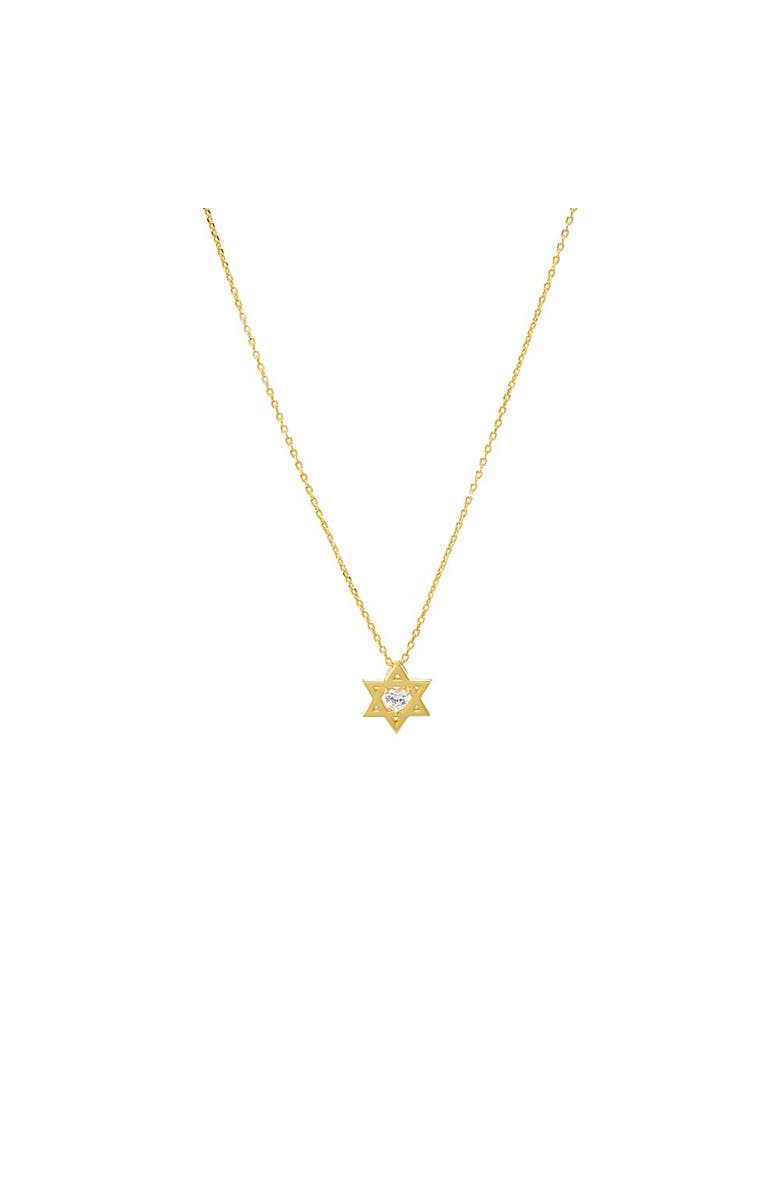 BY ADINA EDEN Heart CZ Star Of David Pendant Necklace, Main, color, 