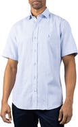 TailorByrd Stripe Linen Blend Button-Up Shirt
