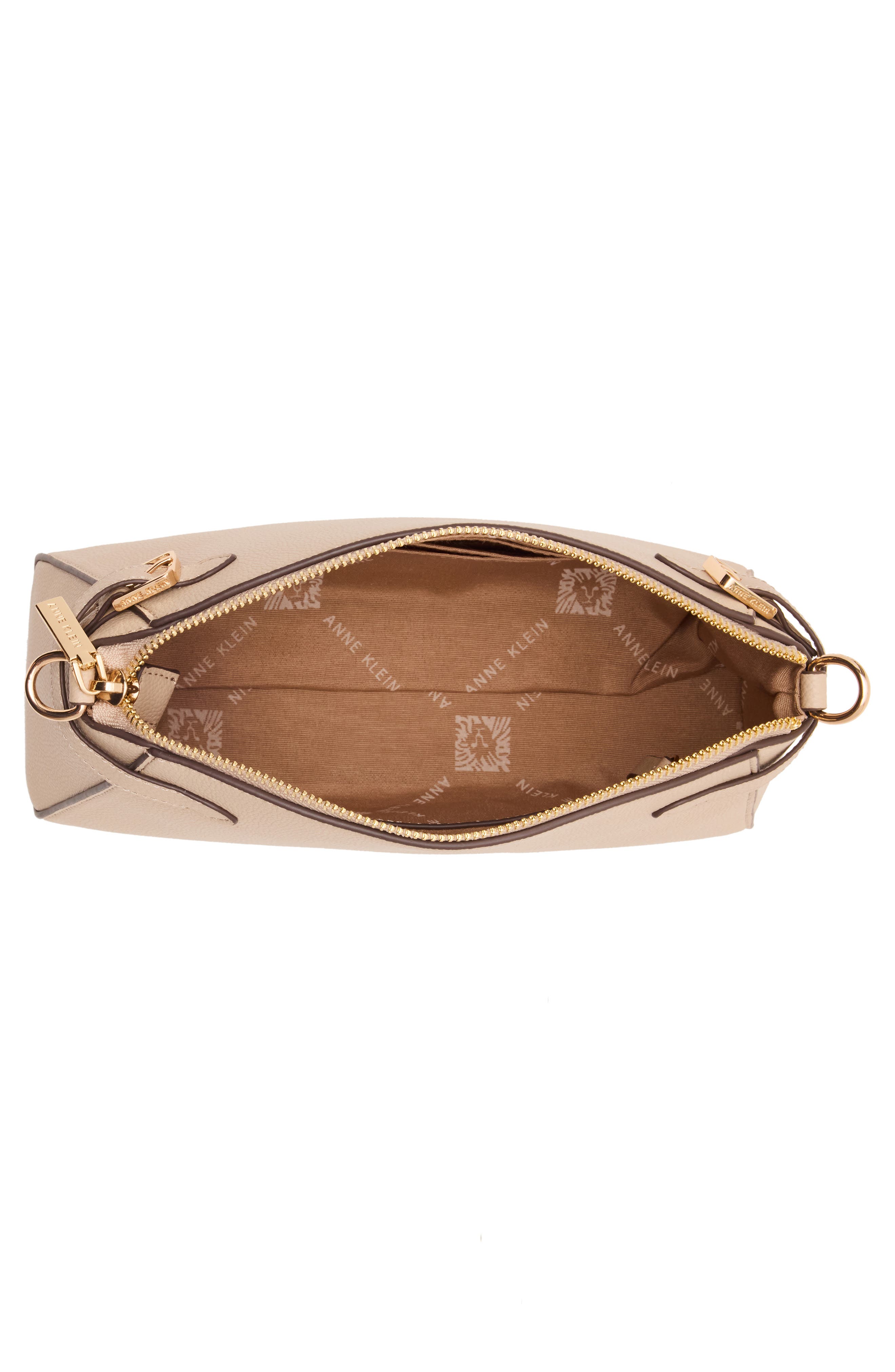 Anne Klein Belted Dome Crossbody Bag, Alternate, color, Sesame
