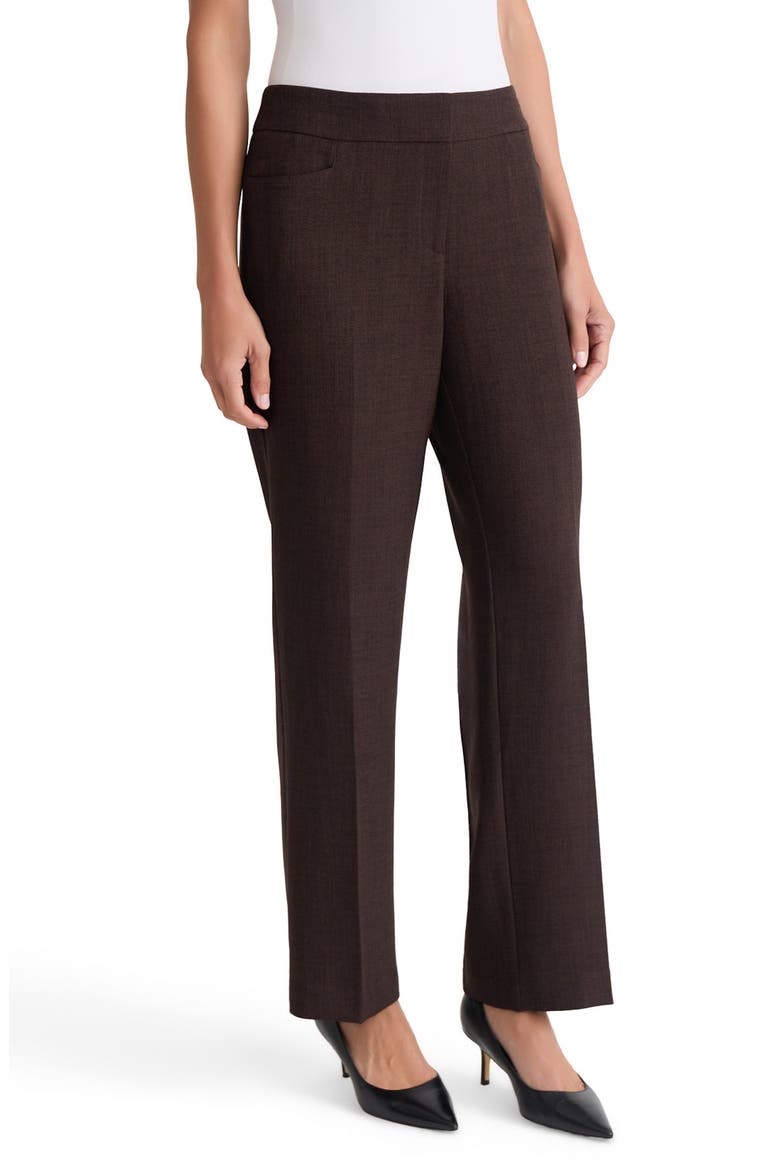 Straight Leg Ankle Pants, Alternate, color, RICH CHOCOLATE