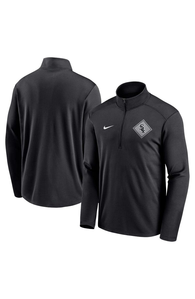 Nike Men's Nike Black Chicago White Sox Diamond Icon Pacer Performance Quarter-Zip Top, Alternate, color, 