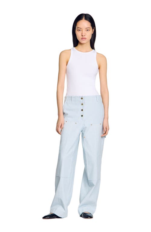 Sandro Carpenter Jeans In Light Blue In Light Blue