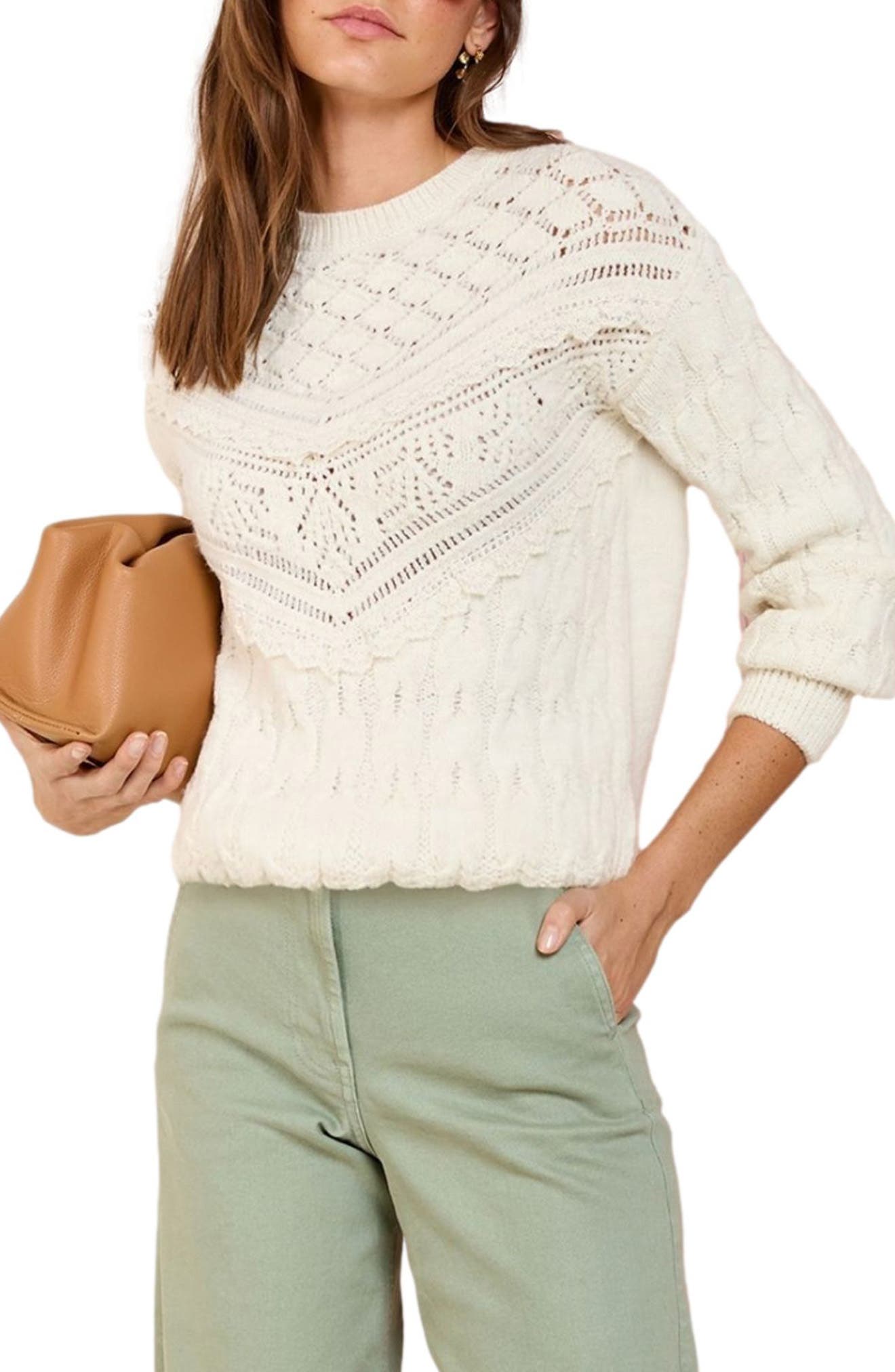 Pointelle Stitch Sweater