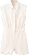 MANGO Embroidered Cutwork Sleeveless Romper
