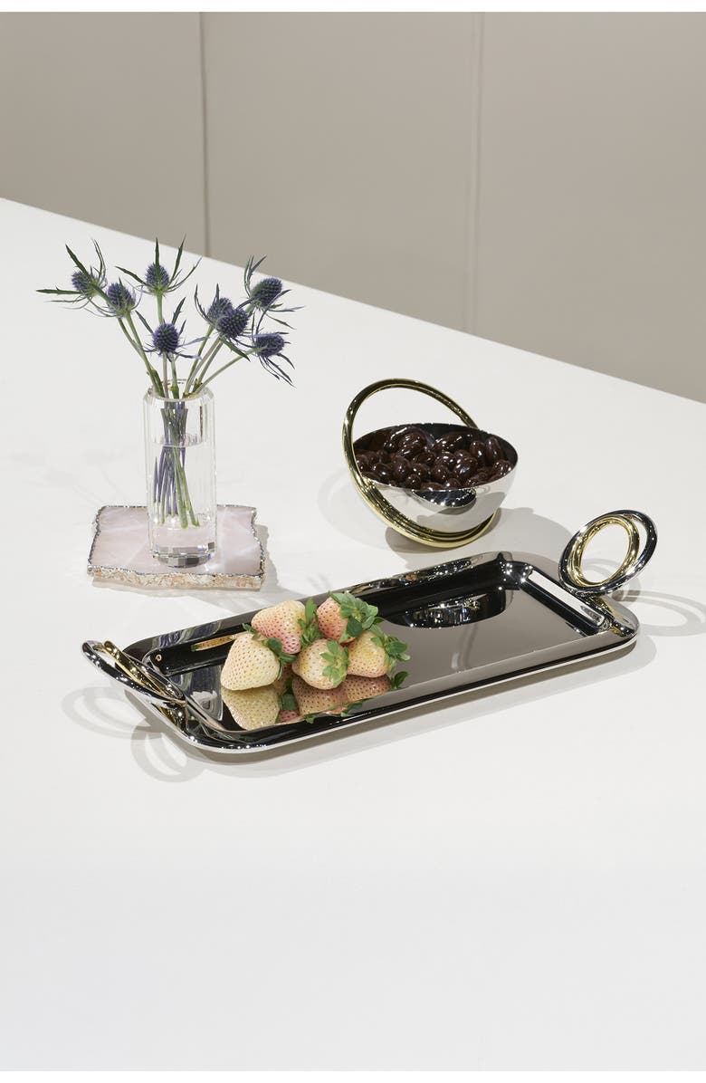 ANNA New York Ring Nut Bowl, Alternate, color, Silver And Gold