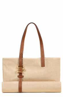 Sandy Packable Raffia Tote