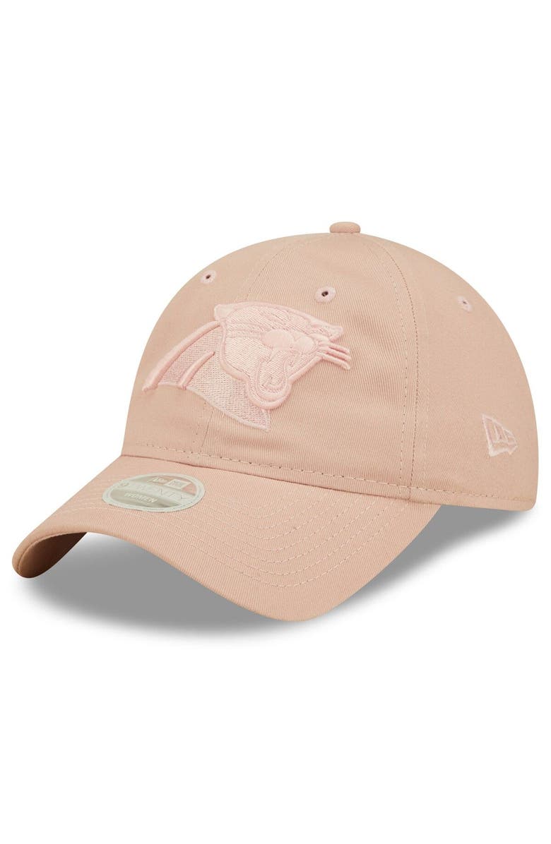 New Era Women's New Era Pink Carolina Panthers Core Classic 2.0 Tonal 9TWENTY Adjustable Hat, Main, color,