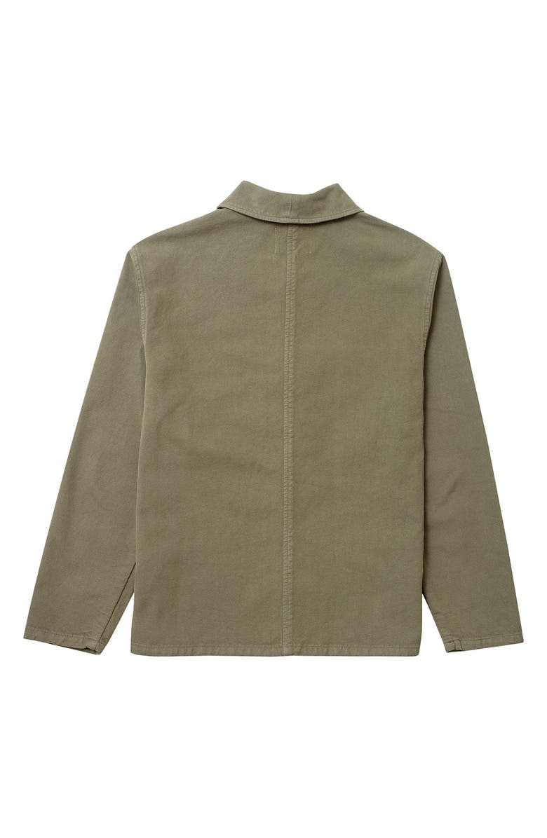 Imperfects Garment Dyed Canvas Shepherds Shirt Jacket, Alternate, color, Olive