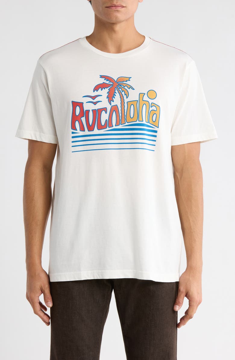 RVCA Logo Graphic T-Shirt, Main, color, Antique White