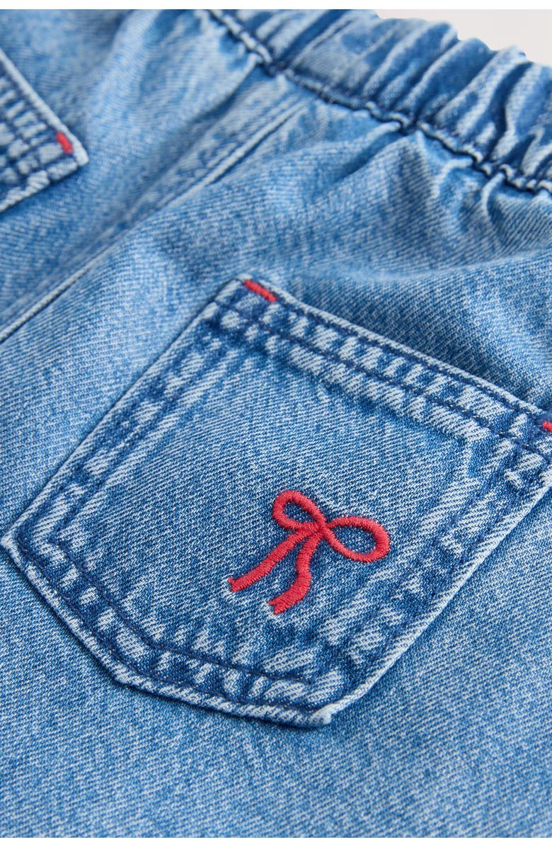 NEXT Kids' Bow Laser Wide Leg Jeans, Alternate, color, Blue