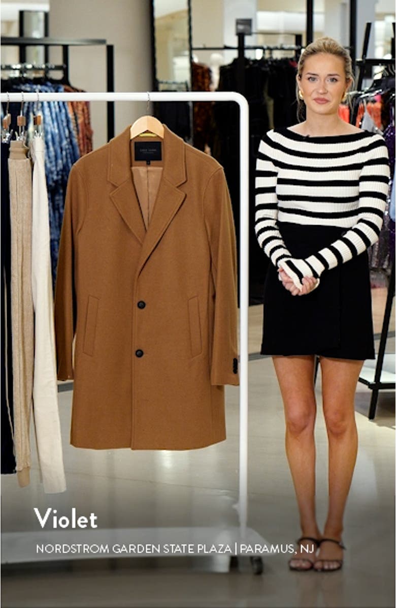 Regular Fit Stretch Wool Coat, sales video thumbnail