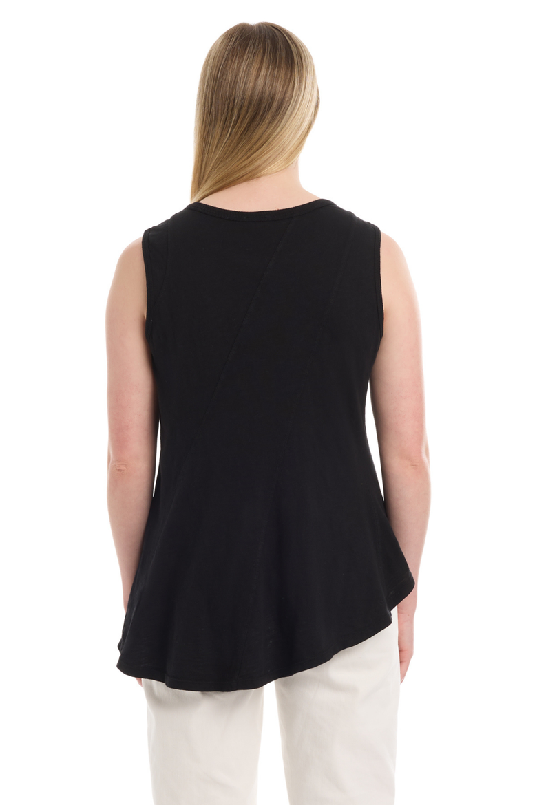 Asymmetric Seam Shell Top, Alternate, color, Black