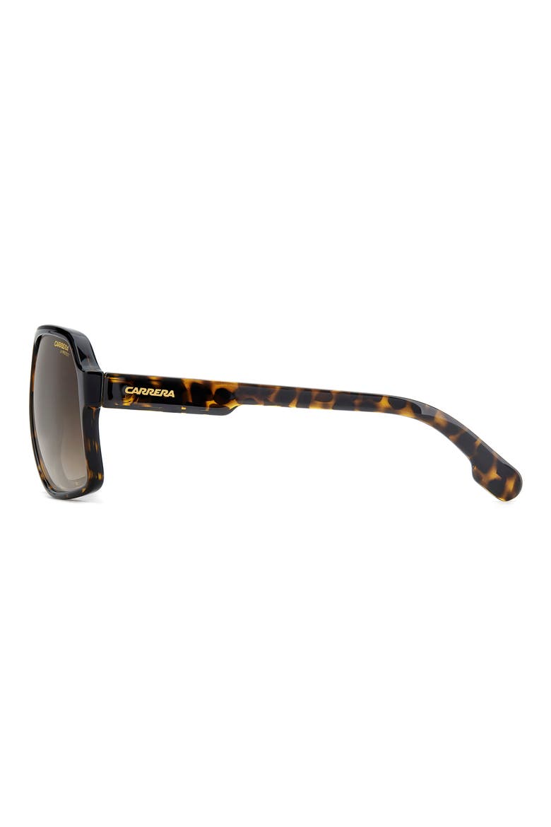 62mm Oversize Gradient Rectangular Sunglasses, Alternate, color, HAVANA/ BROWN SF