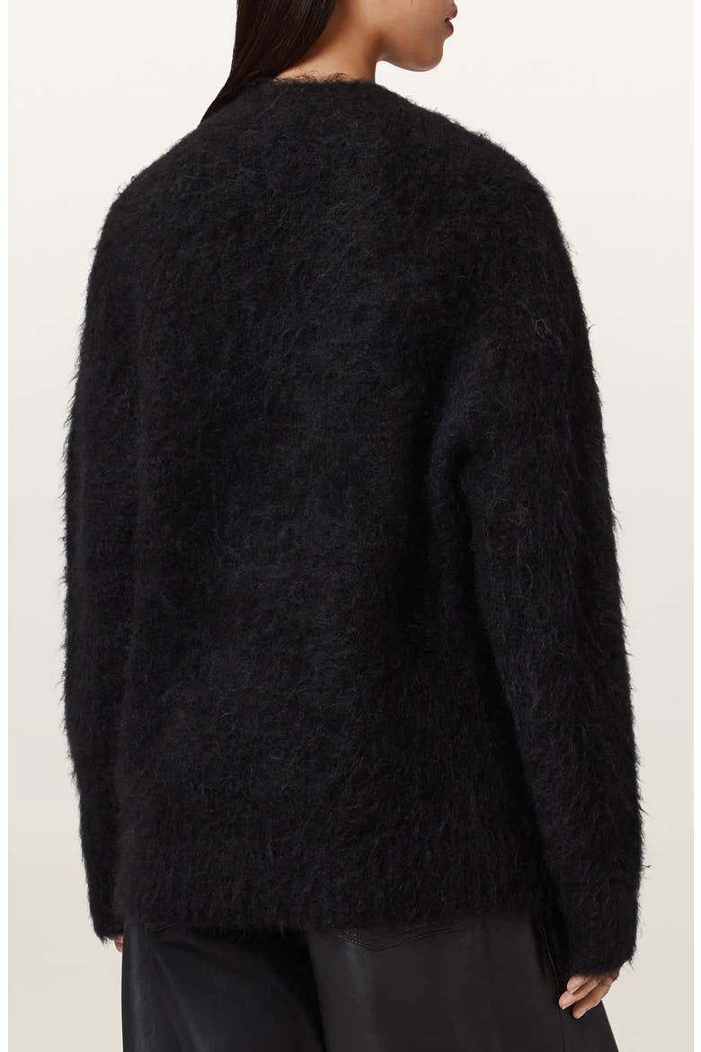 Rubi Jewel Button Cardigan, Alternate, color, BLACK