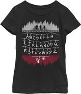 Stranger Things Girl's Stranger Things Christmas Light Message Graphic T-Shirt