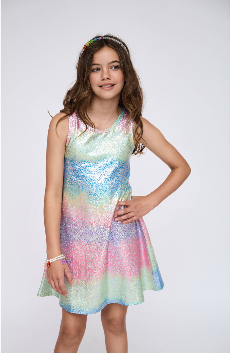 Lola + The Boys Metallic Ombre Tank Dress, Alternate, color, 