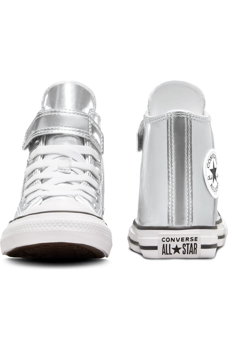 Converse Kids' Chuck Taylor<sup>®</sup> All Star<sup>®</sup> 1V High Top Sneaker, Alternate, color, Silver/White/Silver