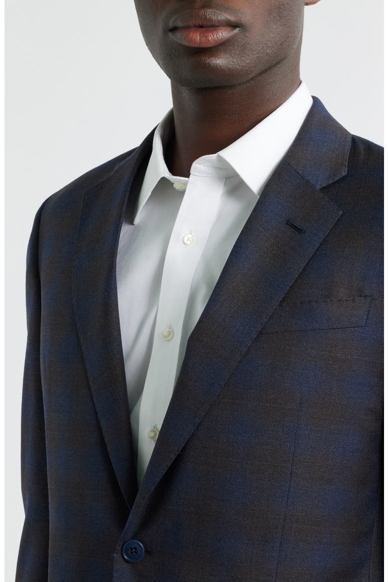 G-Line Ombré Check Wool Sport Coat, Alternate, color, BROWN